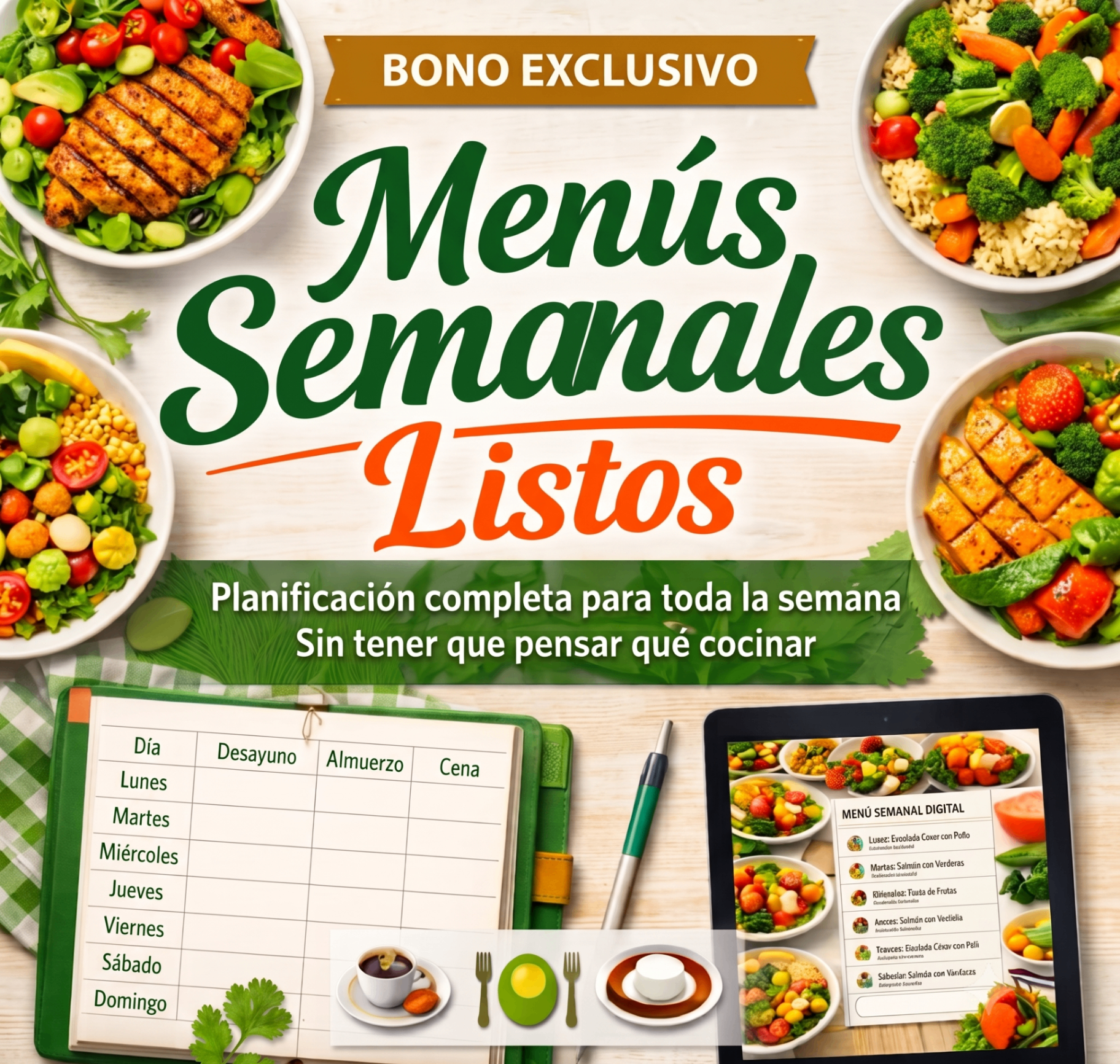 Menús semanales preparados
